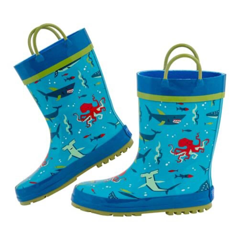 Stephen Joseph Shark Rain Boots Size 10 Toddler‎ NEW